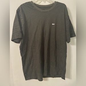 Obey green and black stripped t-shirt.